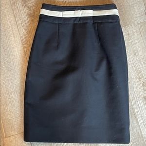Kate spade pencil skirt black white bow 0